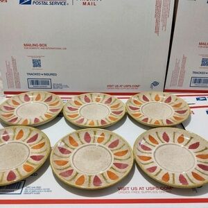🔵BOGO FREE🔵 PÉPE Pattern By Red Wing Mid-Century China Saucer Plates (6)